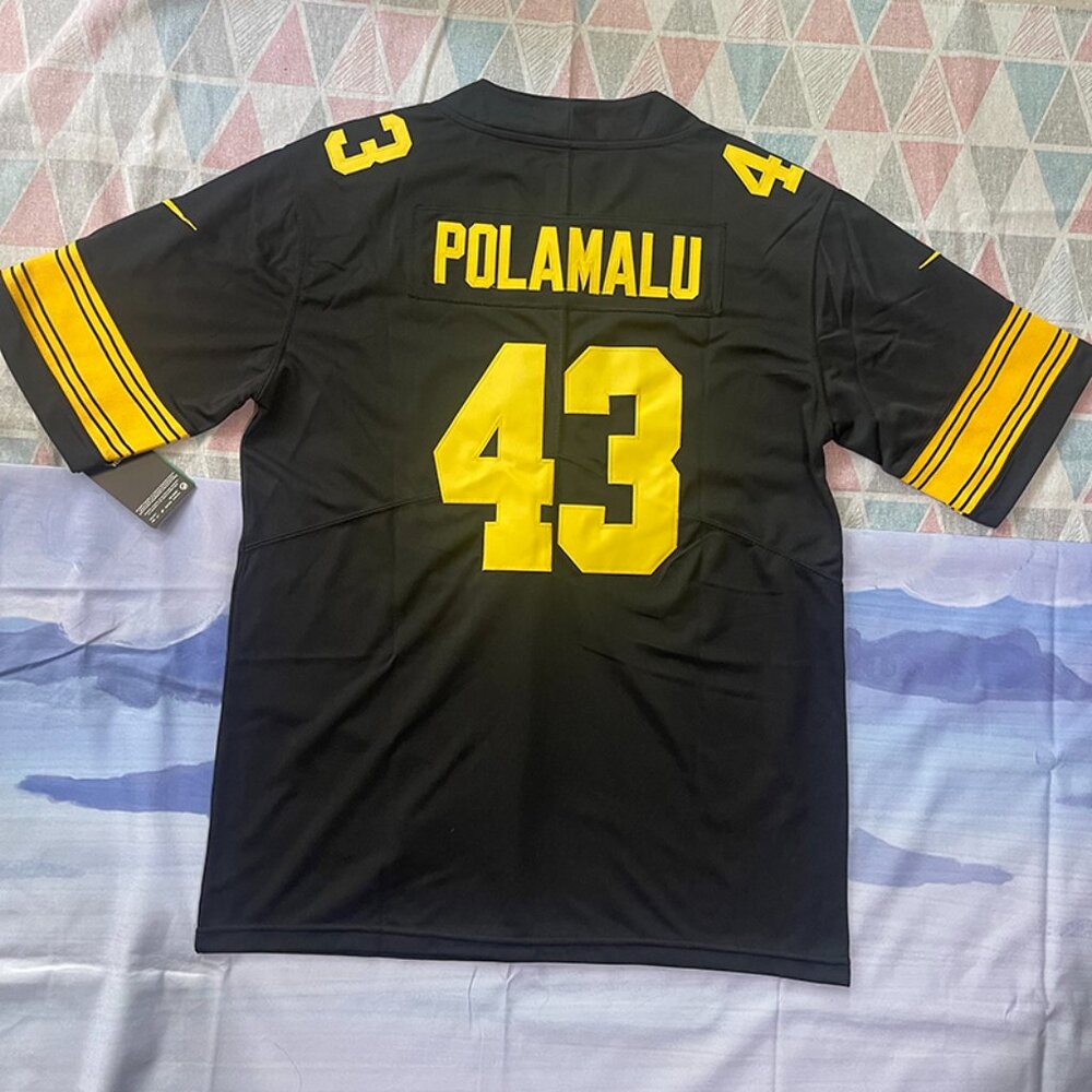 Troy Polamalu #43 Pittsburgh Steelers Black Jersey